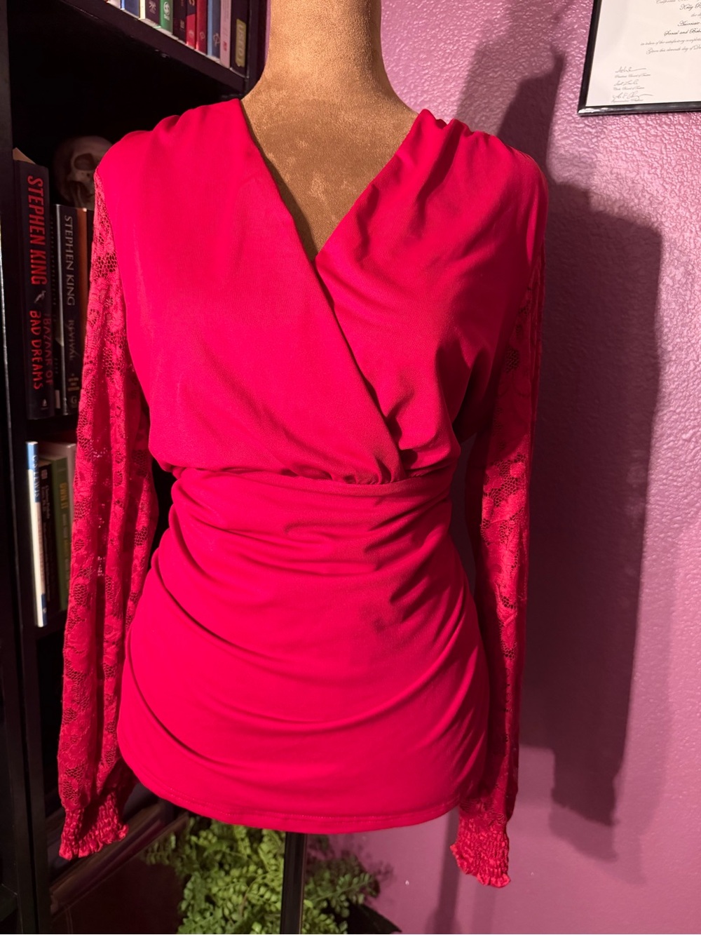 Grace Karin Scarlet Red Top- vampire, goth, Whimsigoth